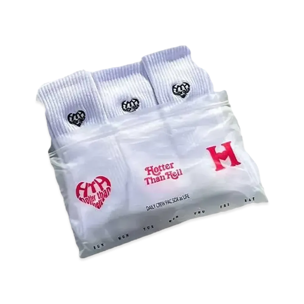 HTH 3pack socks "WHITE(HEART)"