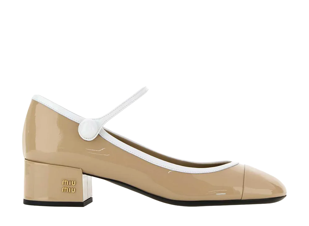 MIU MIU Women's Leather Pumps "Beige"