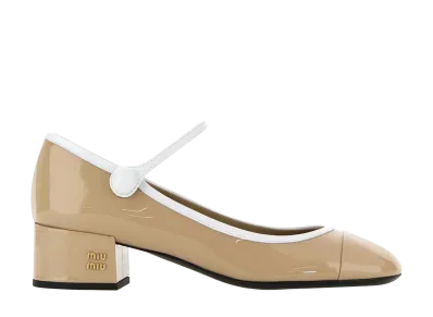 MIU MIU Women's Leather Pumps "Beige"