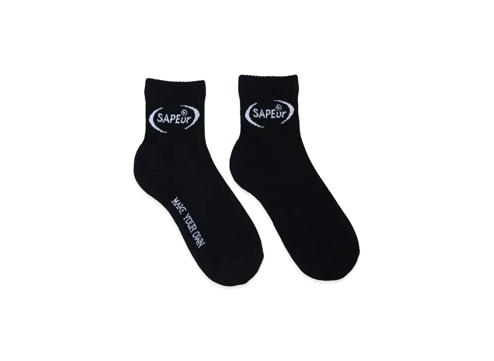 SAPEur Short Length Oval Logo Socks "Black"
