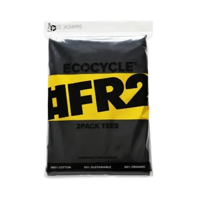FR2 Ecocycle Plain T-Shirt 2-Pack "Black"