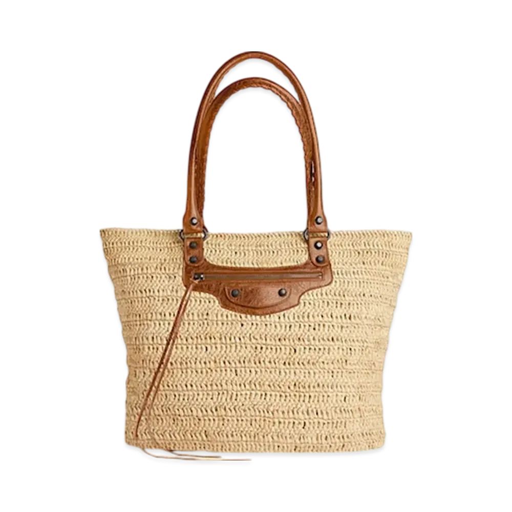 BALENCIAGA Le City Medium Basket "Natural/Camel"