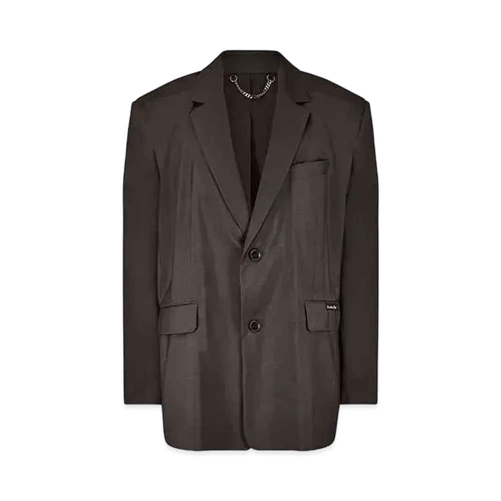 MARTINE ROSE Rider Single Breasted Jacket "Brown"