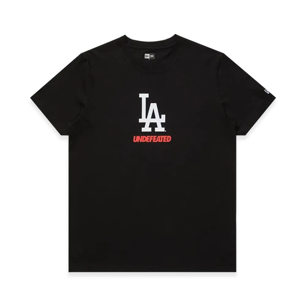 UNDEFEATED x New Era x Los Angeles Dodgers Stacked Logo S/S Tee "Black"