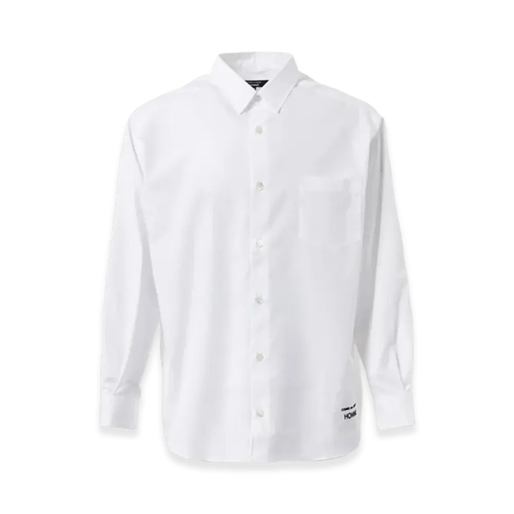COMME des GARCONS HOMME Cotton Plain Logo Shirts "White"