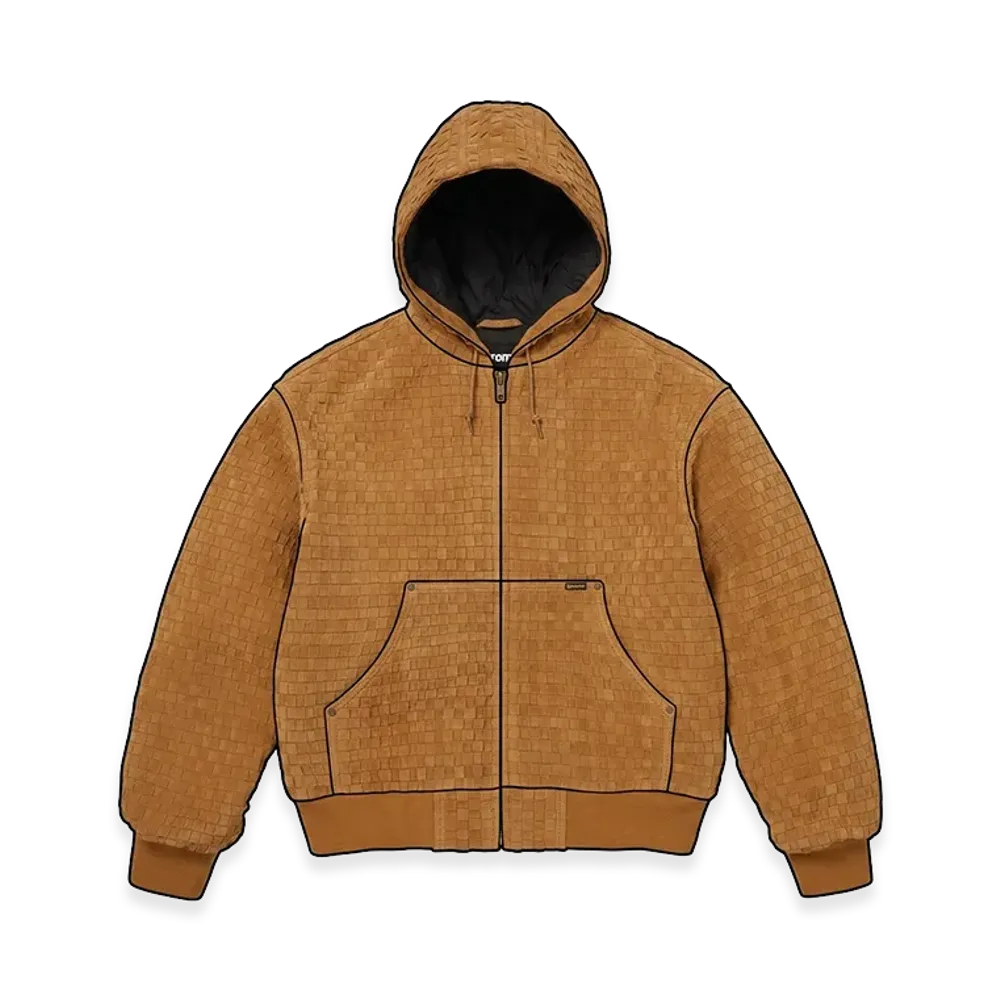 Supreme Woven Suede Hooded Work Jacket "Mustard"