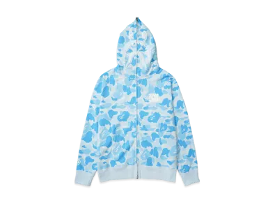 A BATHING APE Icy Bape Abc Camo Shark Full Zip Hoodie "Sax"