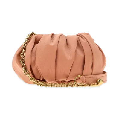 Chloe Women's Peach Canvas Chloa Plissa Shoulder Bag "Rose"