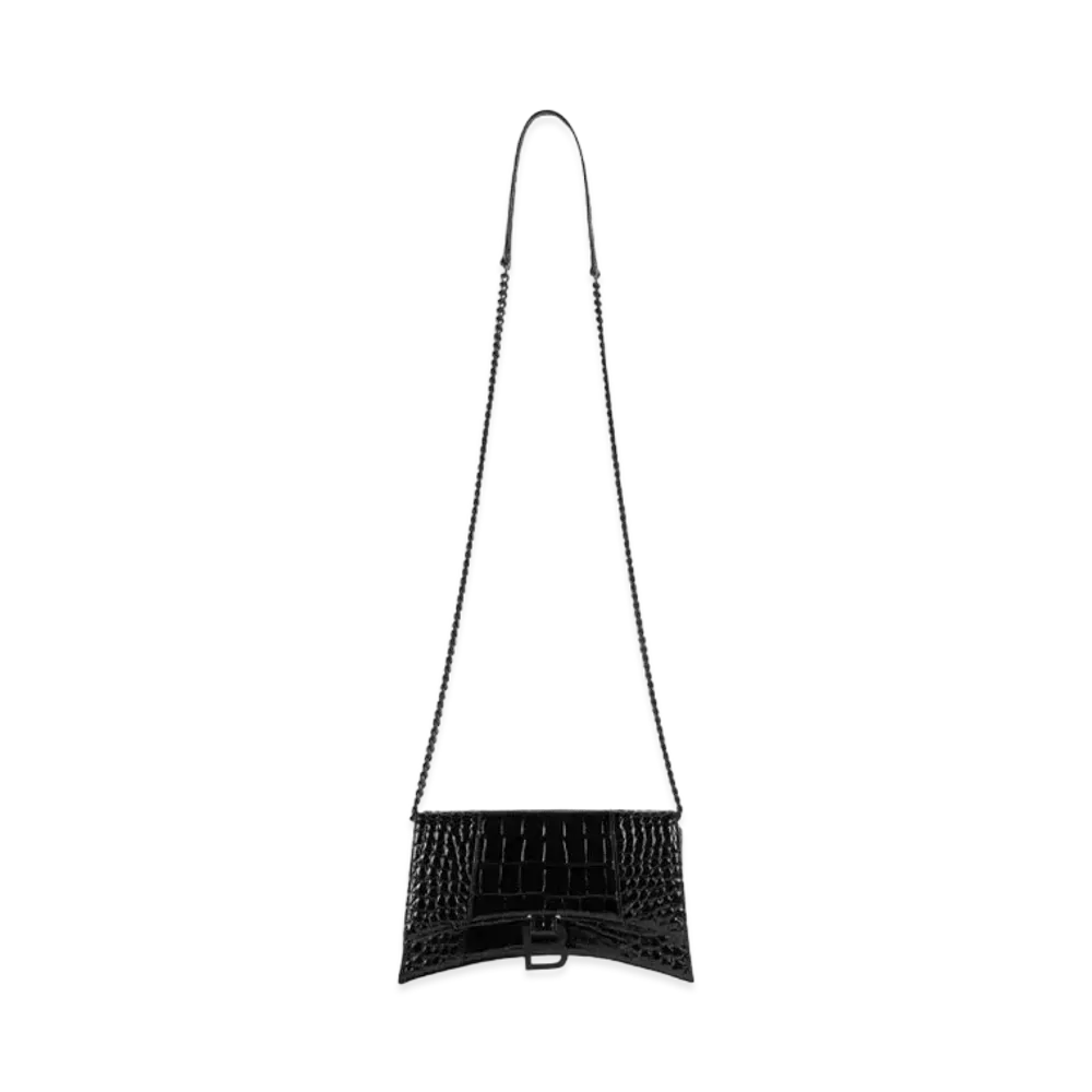 BALENCIAGA Women's Hourglass Chain Bag "Black"