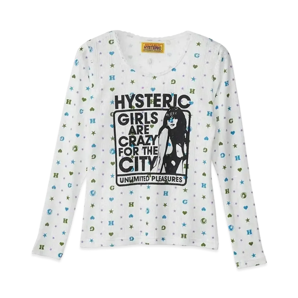 HYSTERIC GLAMOUR Girl Are Crazy Chibi T-Shirt "White"