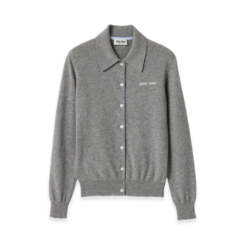 MIU MIU Women's Cashmere Cardigan "Gray"