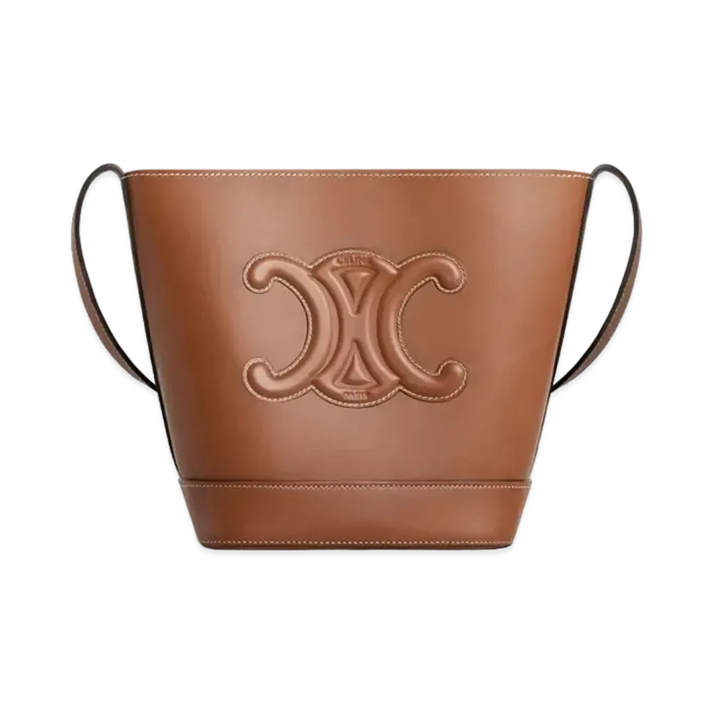CELINE Small Bucket Cuir Triomphe In Smooth Calfskin "Tan"
