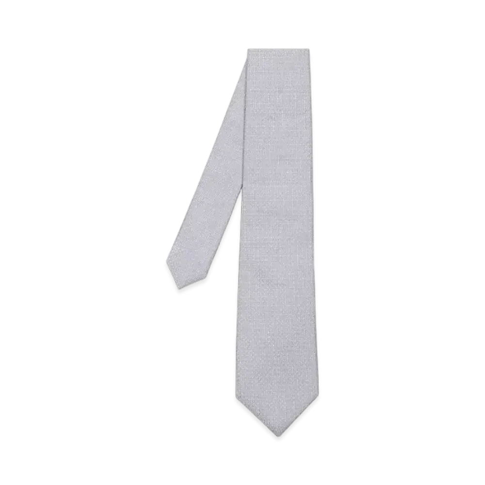 Paul Smith Square Jacquard Tie "SilverGray"