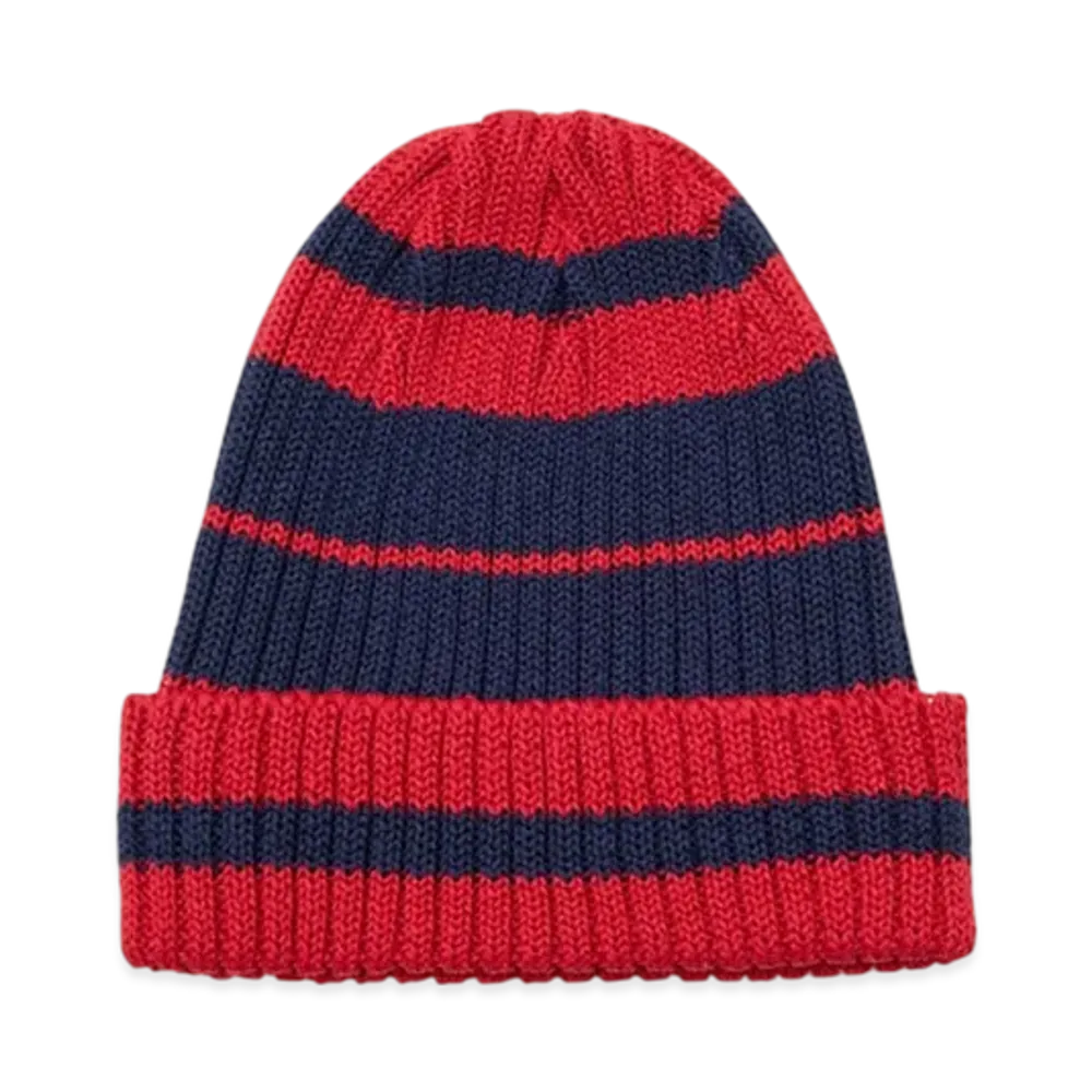UNDERCOVER Linen Polyester Knit Cap "Red Border"