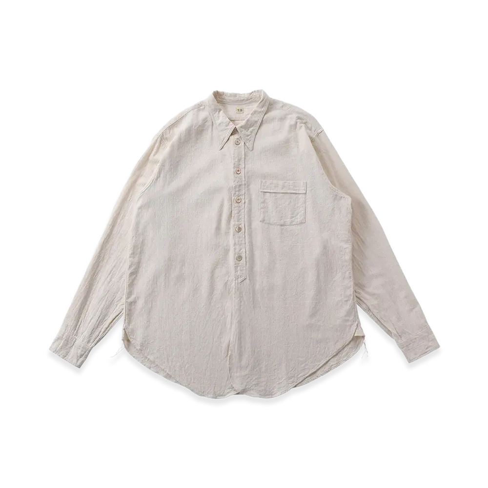 T.T Taiga Takahashi LOT.106 Narrow Collar Shirt "Ivory"