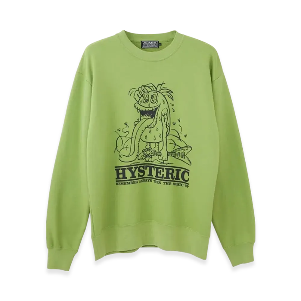 HYSTERIC GLAMOUR SBM Flying V Sweatshirt "Green"