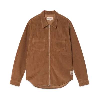 Stussy Wide Wale Cord Zip Shirt "Copper"