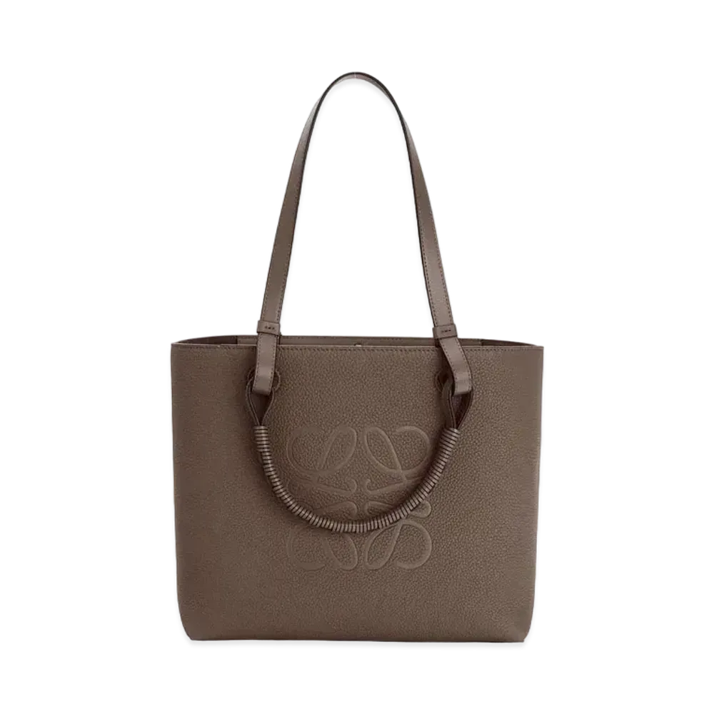 LOEWE Small Anagram Tote In Grained Calfskin "Taupe"