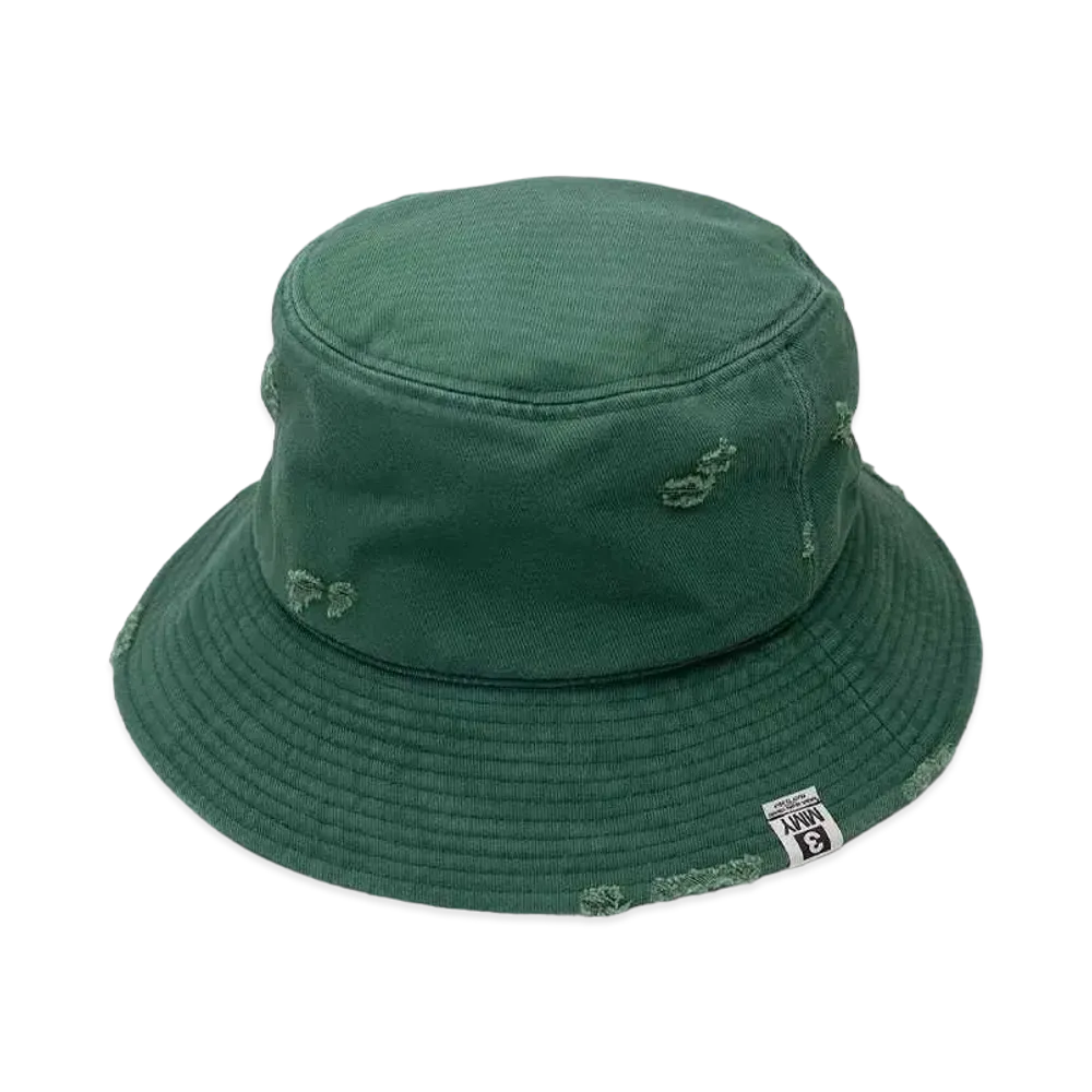Maison MIHARA YASUHIRO Damaged Canvas Big Hat "Green"