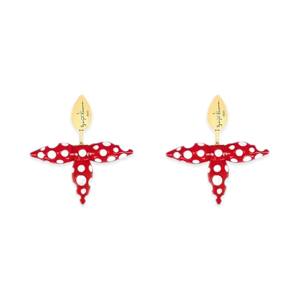 Louis Vuitton x Yayoi Kusama Louisette Infinity Earrings "Rouge/Blanc"
