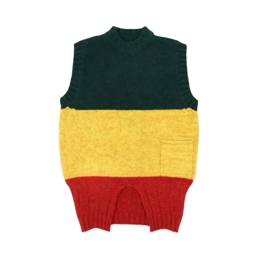 KAPITAL 3G Wool Raster Vest "Red"