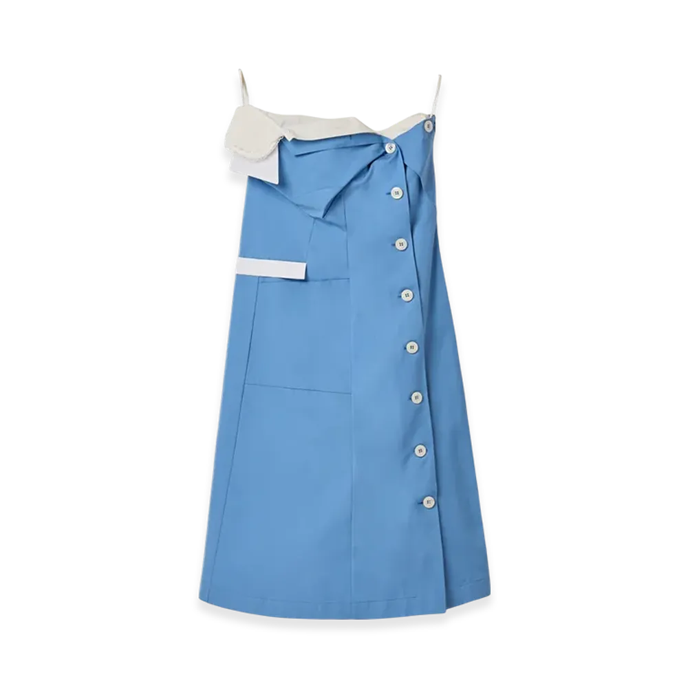 MIU MIU Women's Poplin Dress "Sapphire Blue"