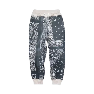 KAPITAL Fleece Bandana Sweat Ribs Pants "Black"