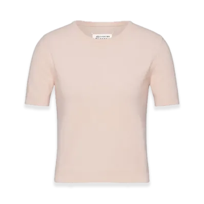 Maison Margiela Crew Neck Knit Top "Pale Pink"