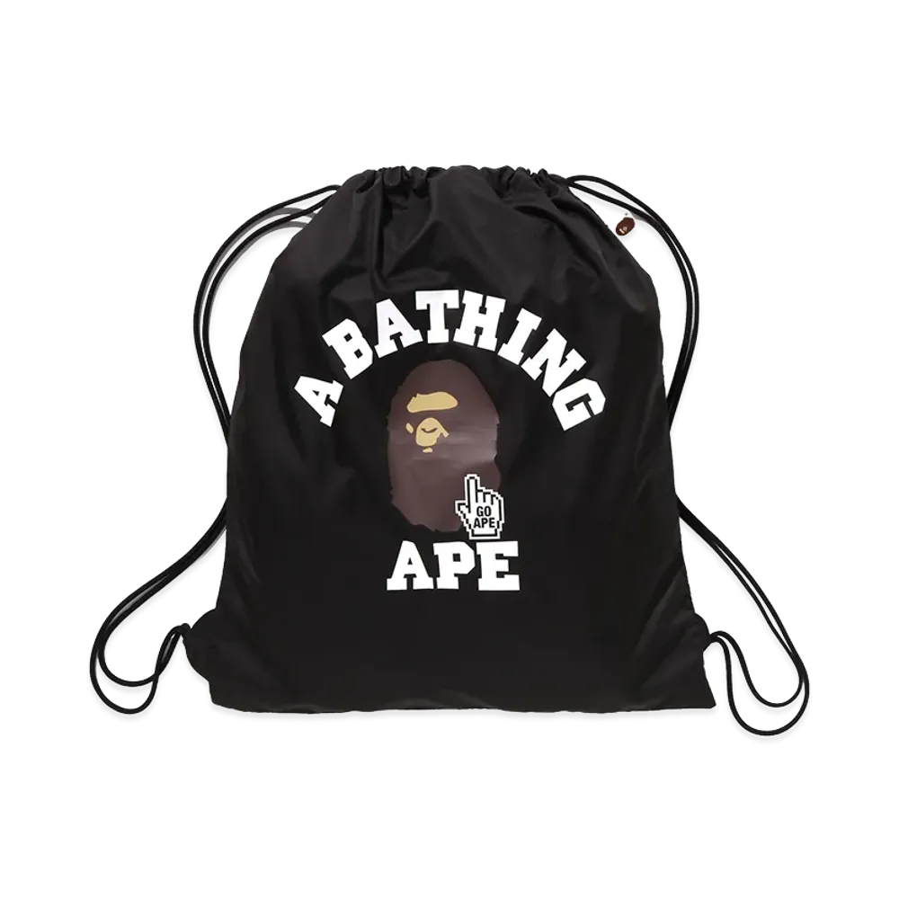 A BATHING APE Go Ape Pointer College Knapsack "Black"