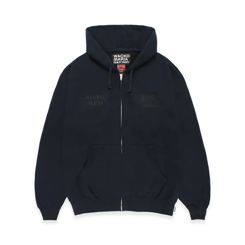 WACKO MARIA Death Row Records / Heavy Weight Zip Hooded Sweat Shirt "Navy"