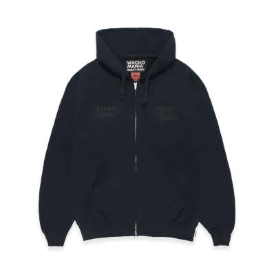 WACKO MARIA Death Row Records / Heavy Weight Zip Hooded Sweat Shirt "Navy"