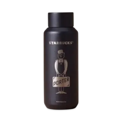 PORTER x STARBUCKS Recycled Stainless Bottle 355ml "Matte Black"