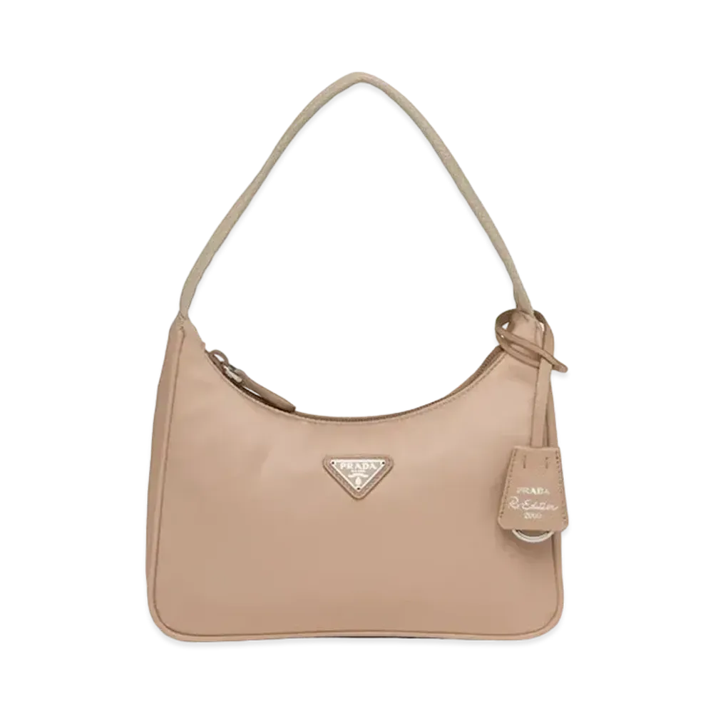 PRADA Re-Edition 2000 Nylon Mini Bag "Beige Pink"
