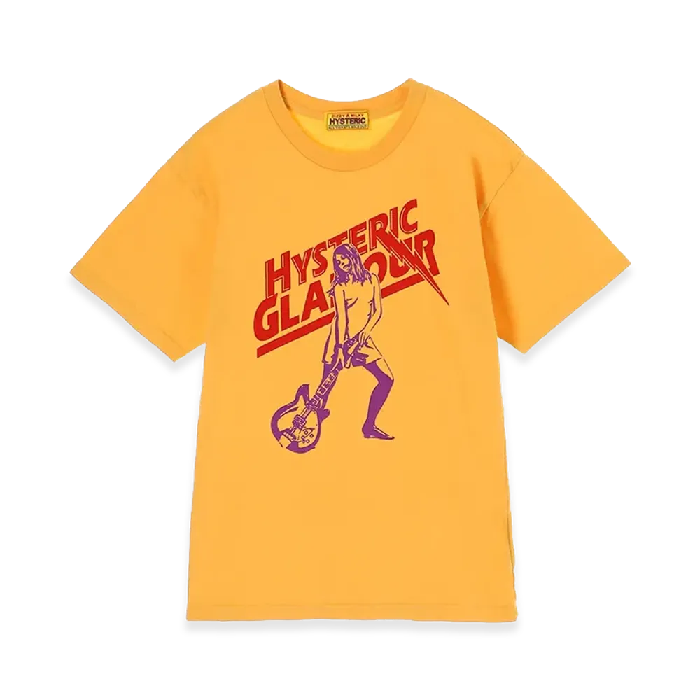 HYSTERIC GLAMOUR Women's Hysteric Lightning Tee "Yellow"
