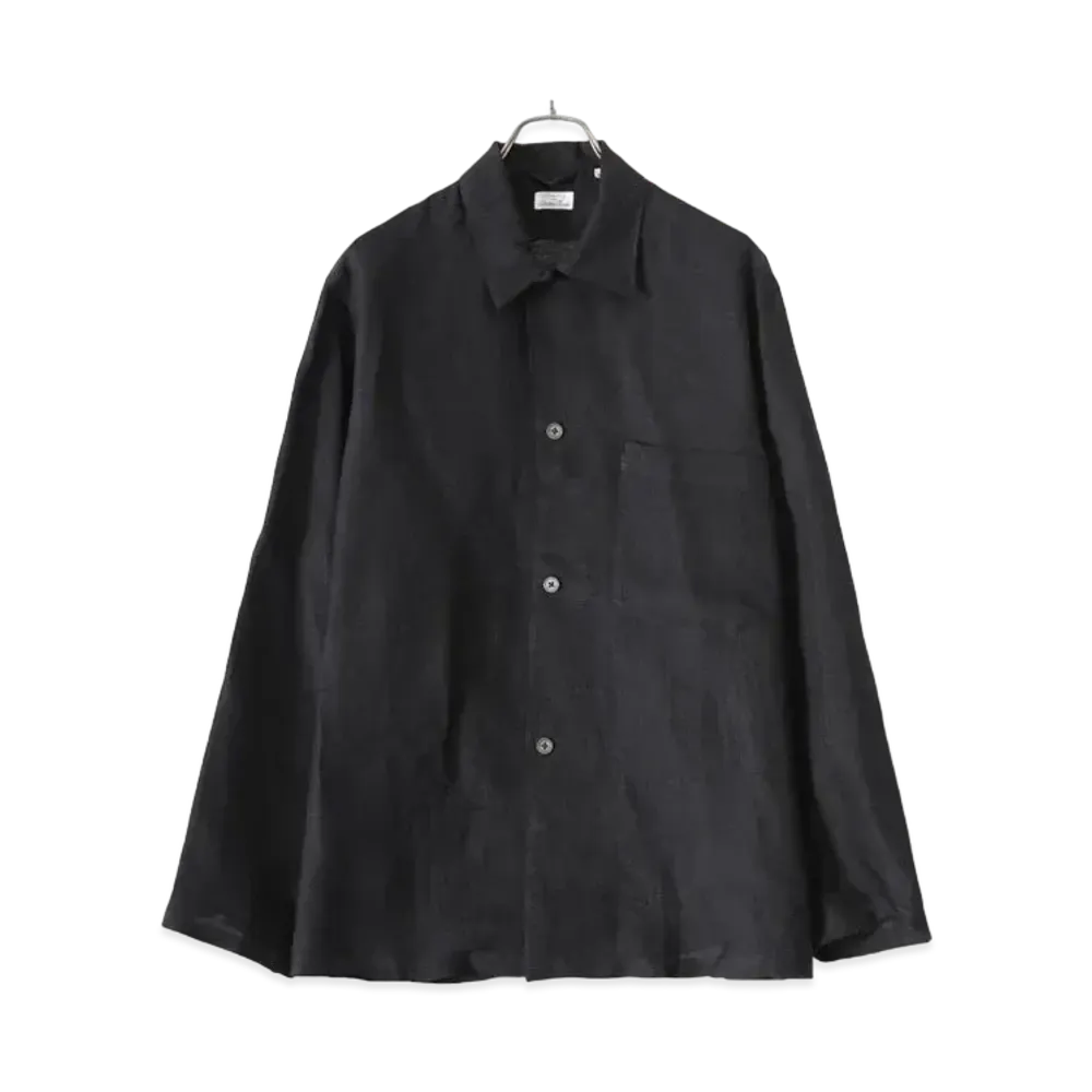 COMOLI Linen Shirt Jacket "Charcoal"