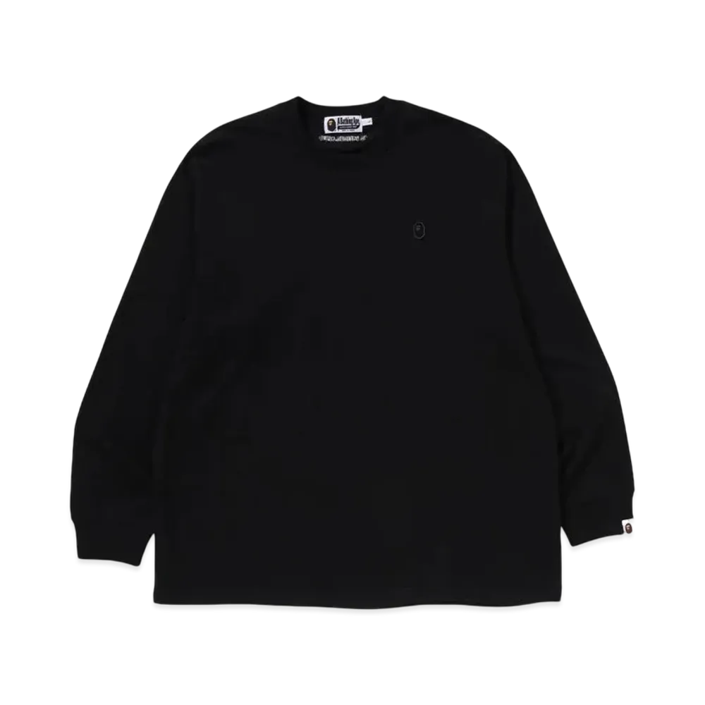 A BATHING APE One Point Relaxed Fit LS Tee "Black"