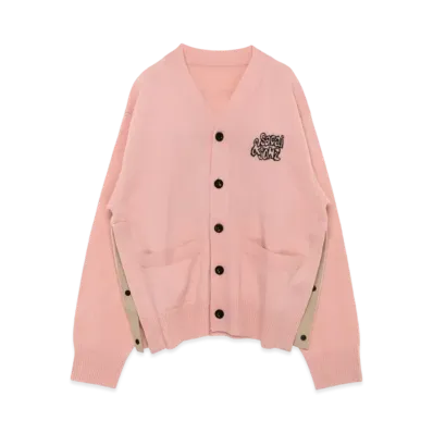 sacai x Gonz Wool Knit Cardigan "Pink"