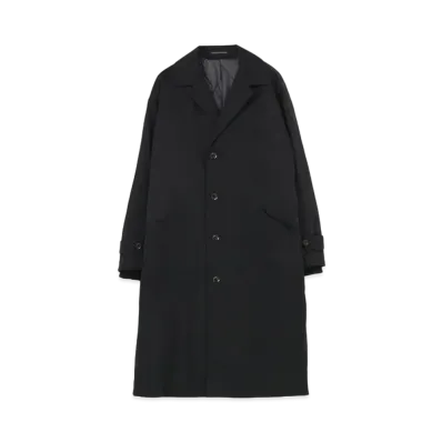Yohji Yamamoto Y's NYLON CHINO CLOTH LONG COAT "Black"