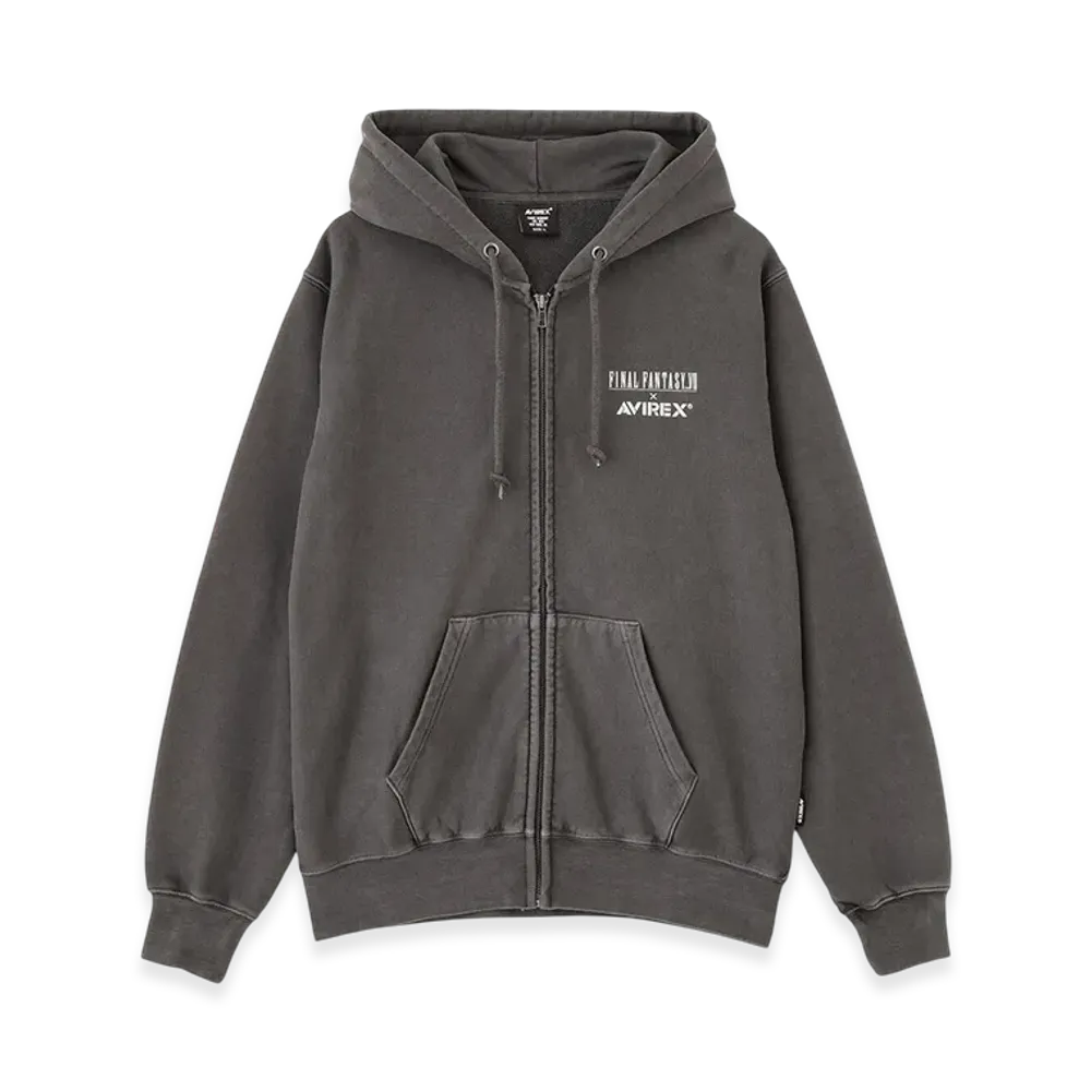 AVIREX x Final Fantasy VII Remake Zip Up Hoodie "Chocobo" "Charcoal"