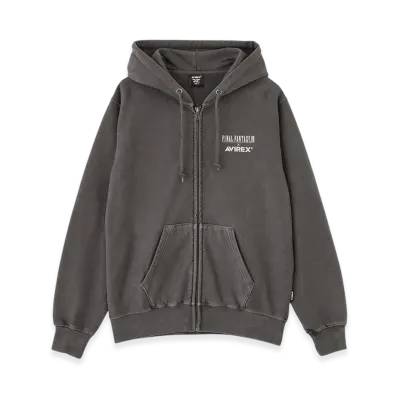 AVIREX x Final Fantasy VII Remake Zip Up Hoodie "Chocobo" "Charcoal"