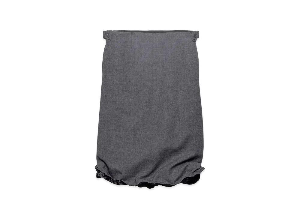 PRADA Shaped Wool Skirt "Anthracite Grey"