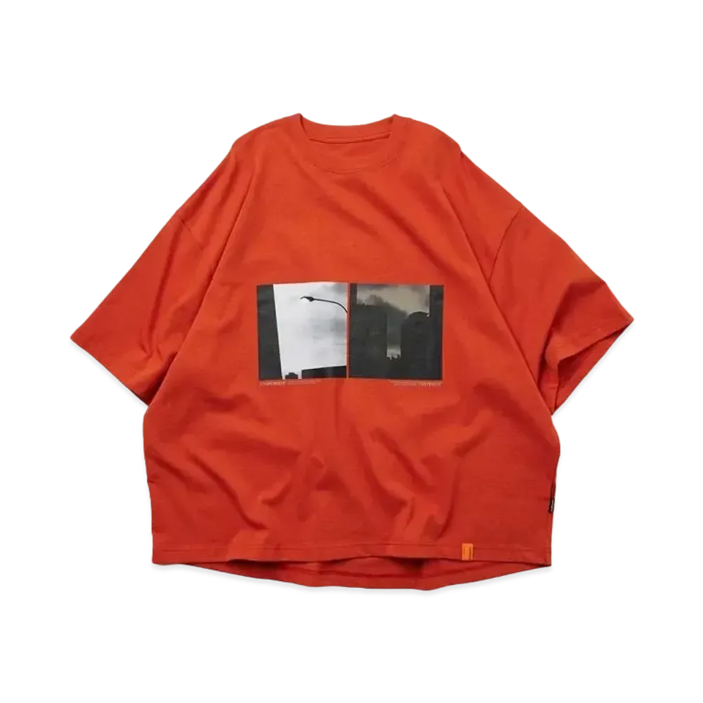 TIGHTBOOTH x GOOPiMADE Super Wide Logo Tee "Pumpkin"