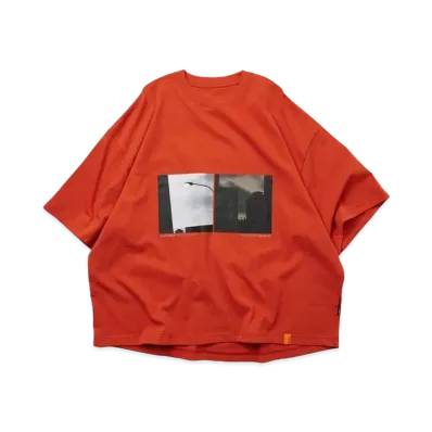 TIGHTBOOTH x GOOPiMADE Super Wide Logo Tee "Pumpkin"