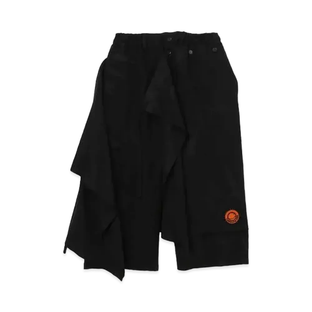Ground Y x CHAINSAW MAN Chainsaw Teeth Fulling Skirt Pants "Black"