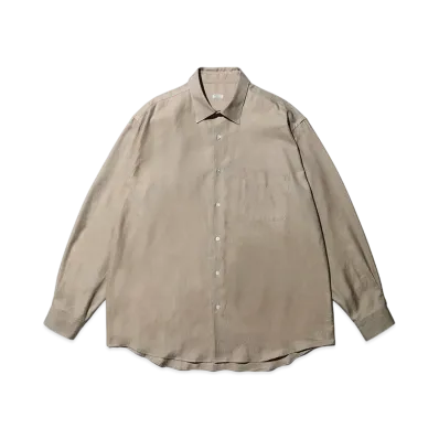 A.PRESSE Giza Oxford Regular Collar Shirt "Beige"