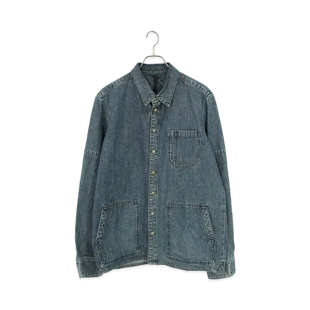 Chrome Hearts Last Bite Cross Ball Button Denim L/S Shirt "Indigo"