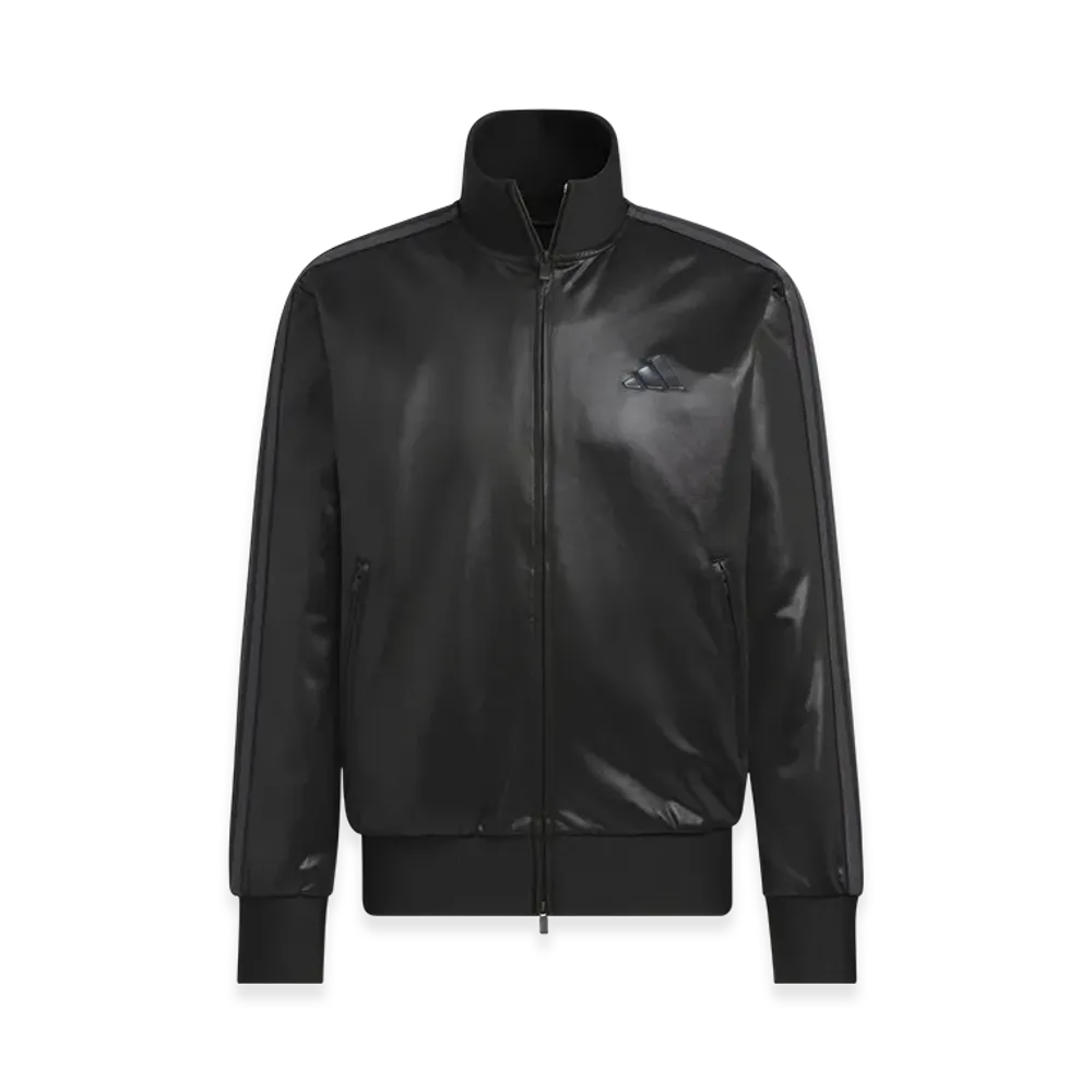 adidas Stadium Gold Loose Fit Hooded Track Top "Black/Black"