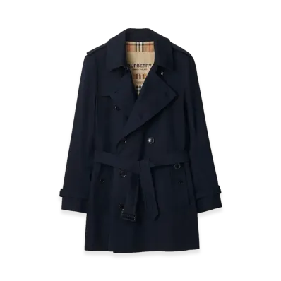 Burberry Short Kensington Heritage Trench Coat "Coal Blue"