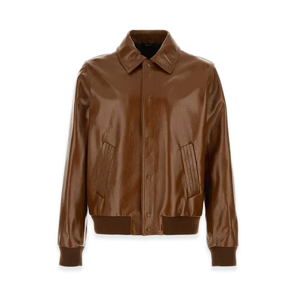 FENDI Leather Jacket "Brown"