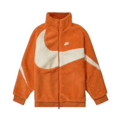 Nike Big Swoosh Reversible Boa Jacket "Hot Curry"